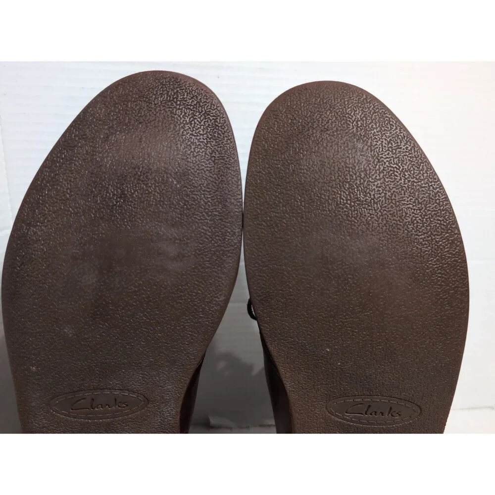CLARKS BUSHACRE  GENUINE LEATHER CHUKKA BOOTS BROWN MEN'S SIZE 12 VGC